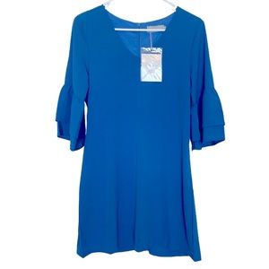 ✨✨‼️Price Drop✨✨‼️!! NWT Blue Bell sleeve Dress  Sz X-Sm. Fully lined.